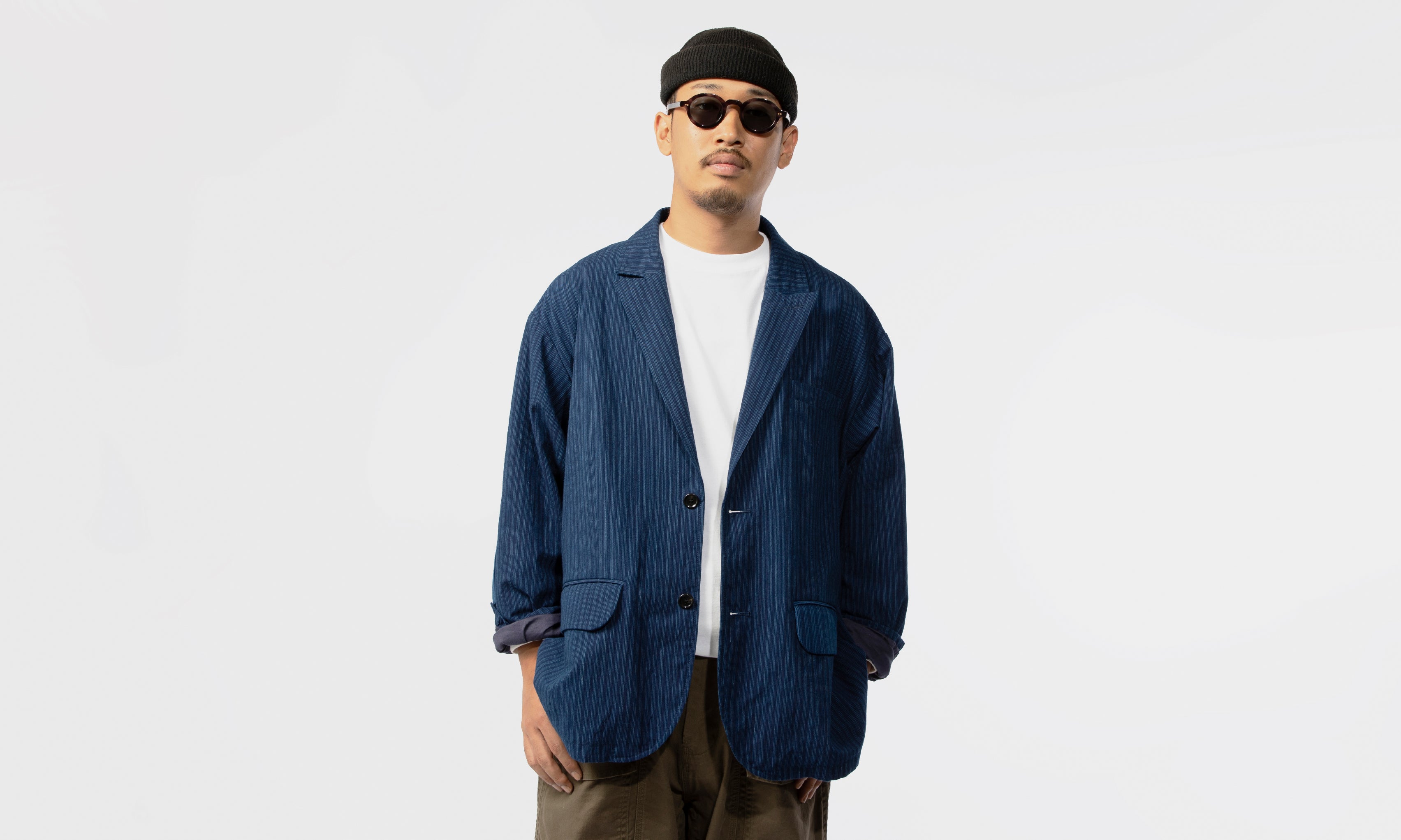 UNION LAUNCH ワークパンツ XS 青と白のストライプ UNION LAUNCH ワークパンツ XS 青と白のストライプ UNION LAUNCH