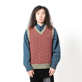 MARNI(マルニ)|JACQUARD SHETLAND WOOL V NECK SWEATER(ジャガードシェトランドウールブイネックセーター)|【公式通販 UNION TOKYO】|ユニオントーキョー