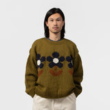 MacMahon Knitting Mills(マクマホン ニッティング ミルズ)|Crew Neck Knit-3Flowers(クルーネックニット3フラワーズ)|【公式通販 UNION TOKYO】|ユニオントーキョー