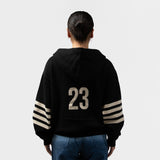 FOOT BALL KNIT HOODIE
