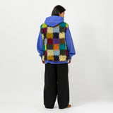 Fur Vest - Multi Color Block