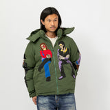 KidSuper(キッドスーパー)|Subway Car Patchwork Puffer-Green(サブウェイカーパッチワークパファーグリーン)|【公式通販 UNION TOKYO】|ユニオントーキョー