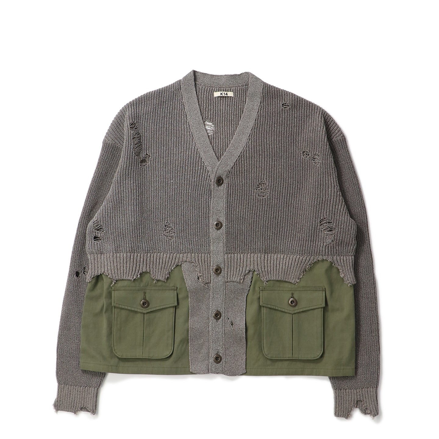 DESTROYED KNIT CARDIGAN｜KHOKI｜TOPS（トップス）｜【公式通販 UNION