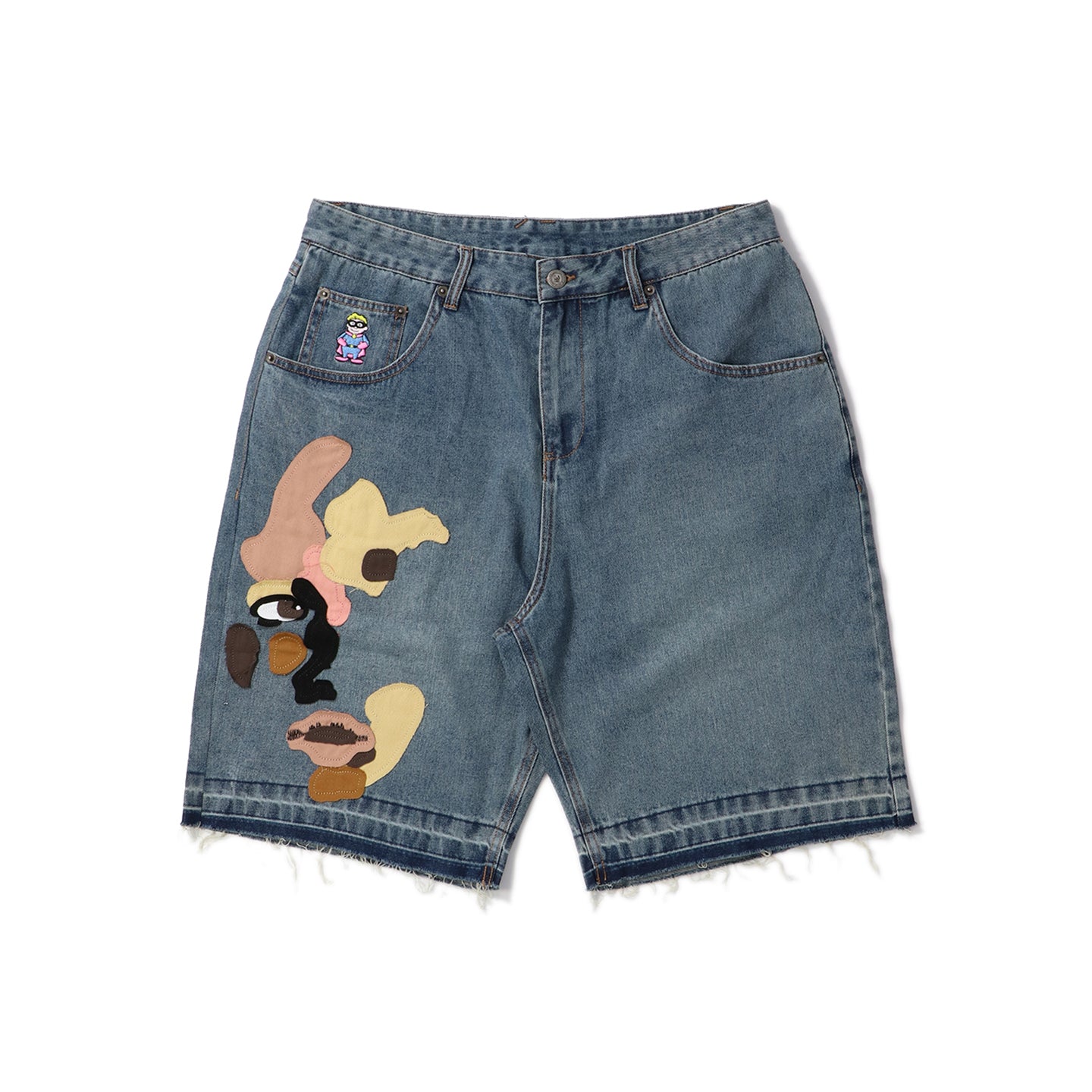 KidSuper(キッドスーパー)｜LIGHT WASH-FACE PATCHWORK BAGGY