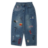 KidSuper(キッドスーパー)|Embroidered Paintings Balloon Pants-Blue(エンブロイダードペインティングスバルーンパンツブルー)|【公式通販 UNION TOKYO】|ユニオントーキョー