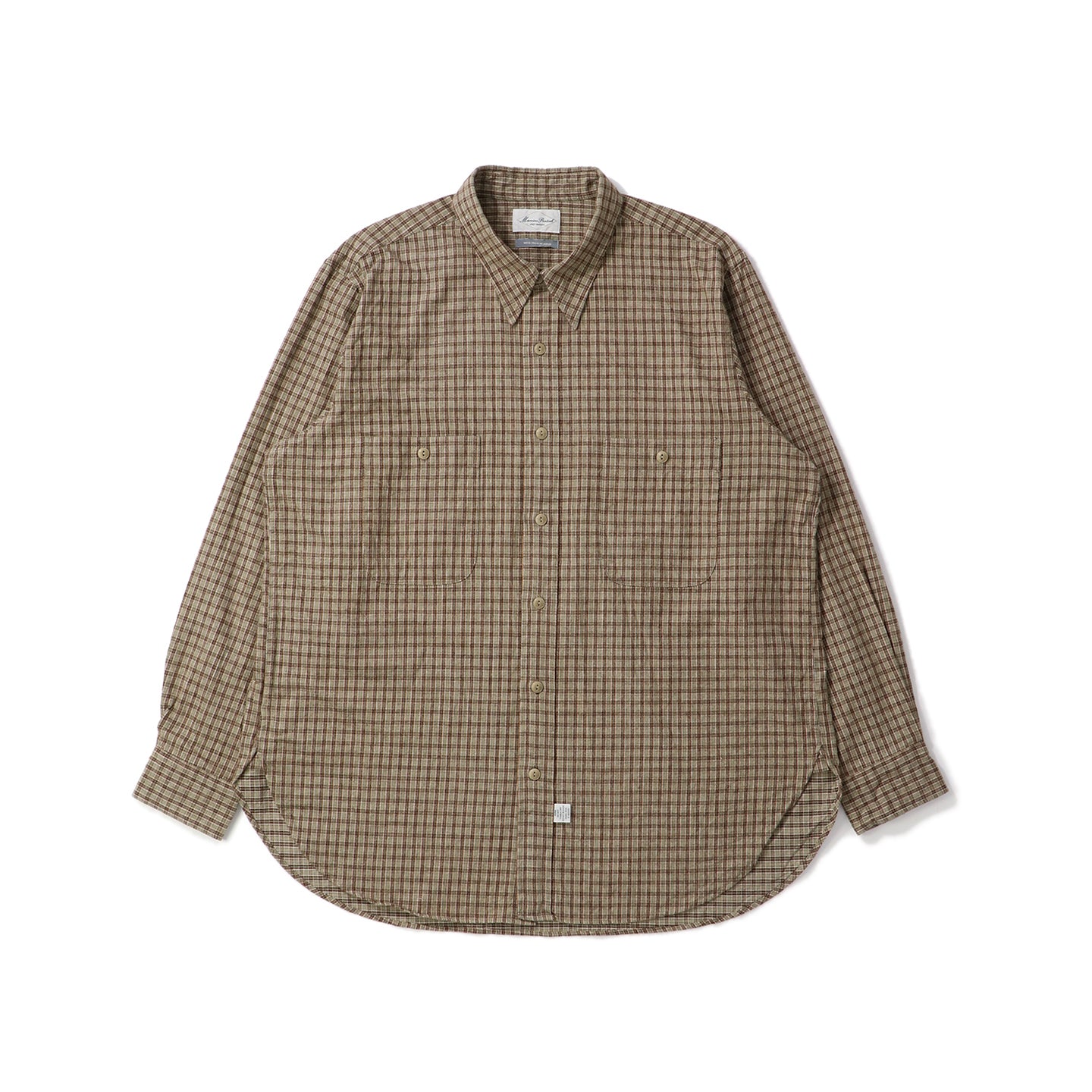 華　ミニチュアリメイクオーダー　3点　デザインスモック、シャツ、半ズボン NMDS25311(シャツ) 80s ORGANIC COTTON VOILE PLAIN MINI