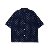 NEEDLES(ニードルズ)|Cabana Shirt - 6oz Printed Indigo Kasuri(カバナシャツ6オンスプリンテッドインディゴカスリ)|【公式通販 UNION TOKYO】|ユニオントーキョー