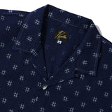 NEEDLES(ニードルズ)|Cabana Shirt - 6oz Printed Indigo Kasuri(カバナシャツ6オンスプリンテッドインディゴカスリ)|【公式通販 UNION TOKYO】|ユニオントーキョー