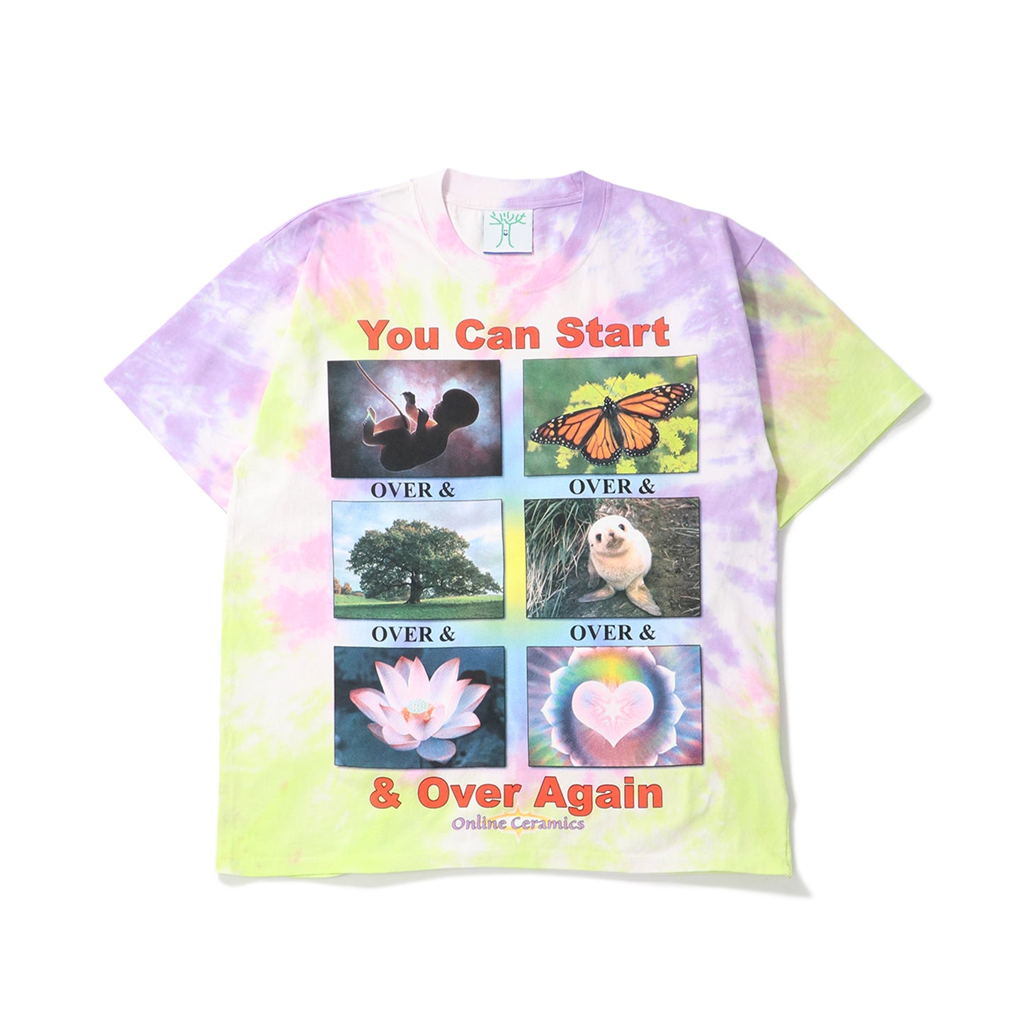 OVER & OVER & OVER TIE-DYE SS TEE｜ONLINE CERAMICS｜TOPS（トップス