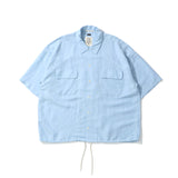 nanamica(ナナミカ)|Open Collar Cupra Hemp S/S Shirt(オープンカラー キュプラヘンプショートスリーブシャツ)|【公式通販 UNION TOKYO】|ユニオントーキョー