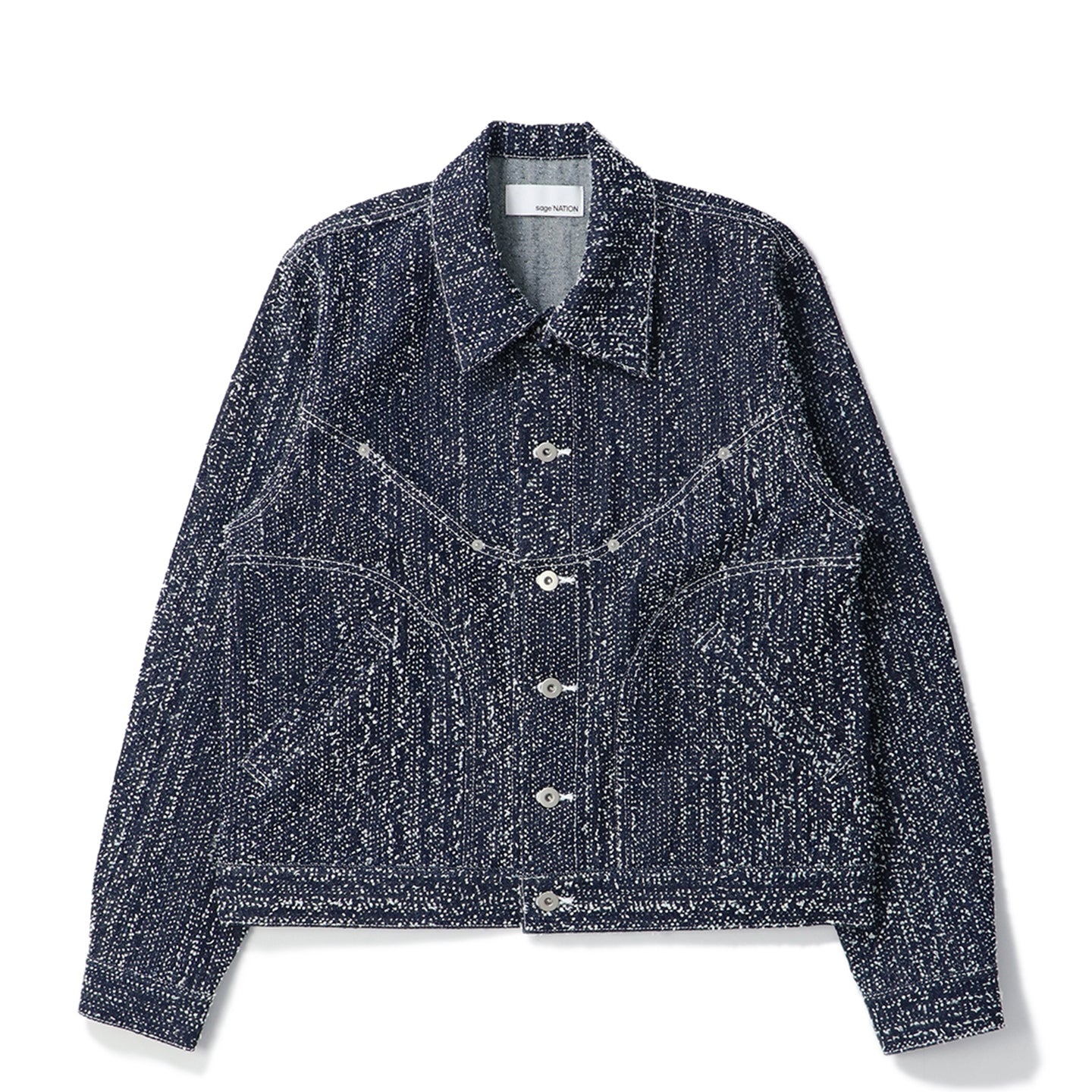 DENIM JIJI JACKET INDIGO SNOW｜SAGE NATION｜OUTER（アウター