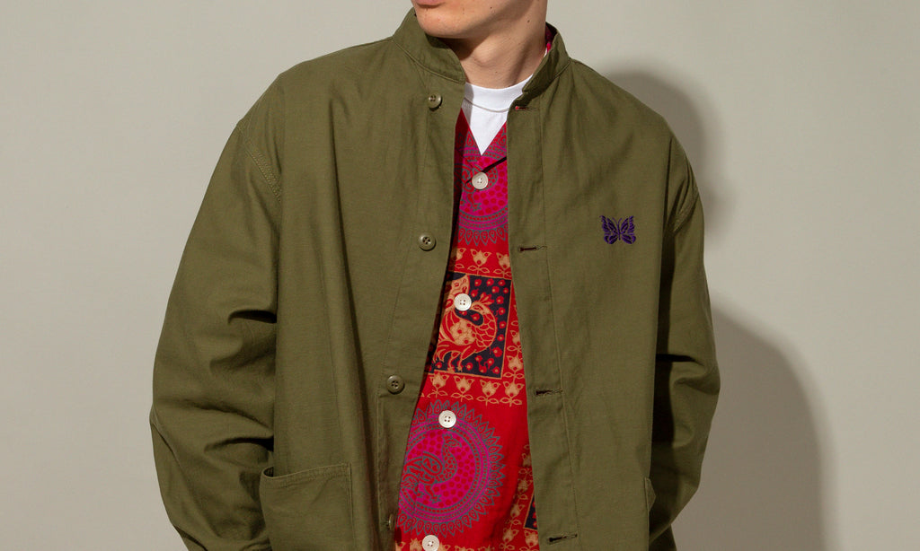 トップス Needles TrackCrewNeckShirt 22aw sizeL TRACK CREW NECK SHIRT - POLY SMOOTH / BLACK | Needles