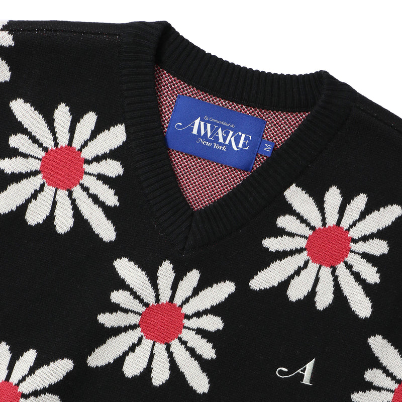 AWAKE NY(アウェイクニューヨーク)｜CHECKERED FLORAL SWEATER VEST(チェッカードフローラルセーターベスト)｜【公式通販 UNION TOKYO】｜ユニオントーキョー