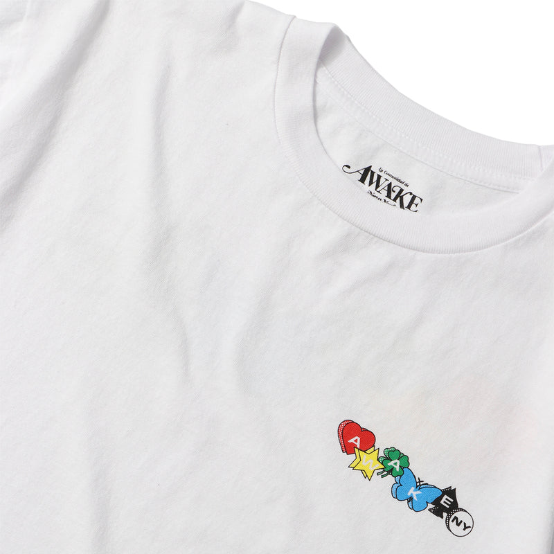 AWAKE NY(アウェイクニューヨーク)｜PRINTED CHARM LOGO TEE(プリン 