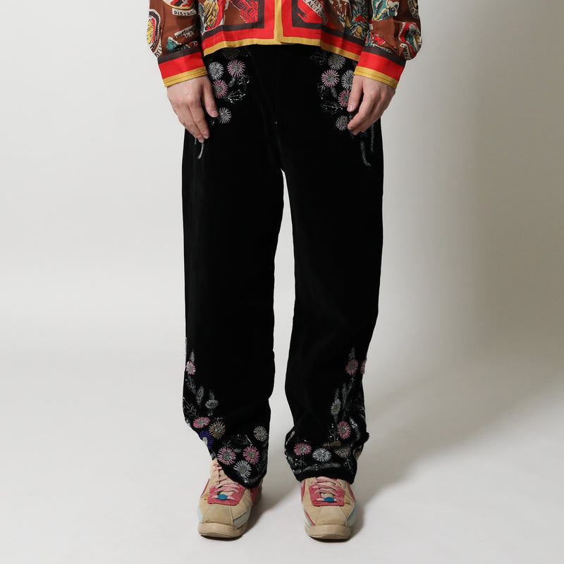 BODE(ボーディー)｜BEADED NOON FLOWER TROUSERS(ビーディッドヌーンフラワートラウザーズ)｜【公式通販 UNION TOKYO】｜ユニオントーキョー