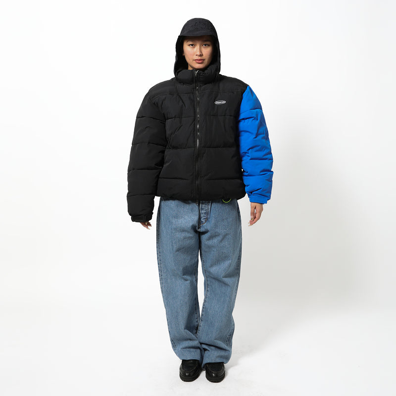 SUPERVSN STUDIOS(スーパーヴィジョンステゥディオス)｜CONTRAST SLEEVE PUFFER JACKET(コントラストスリーブパファージャケット)｜【公式通販 UNION TOKYO】｜ユニオントーキョー