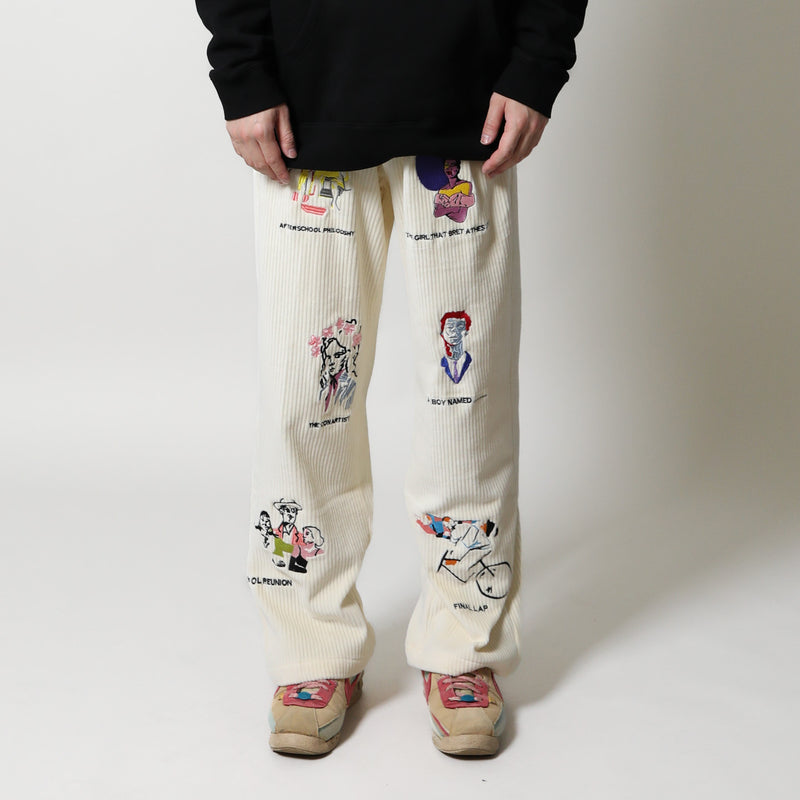 KidSuper(キッドスーパー)｜Kidsuper Museum Embroidered Cord Pants(キッドスーパーミュージアムエンブロイダードコードパンツ)｜【公式通販 UNIONT TOKYO】｜ユニオントーキョー