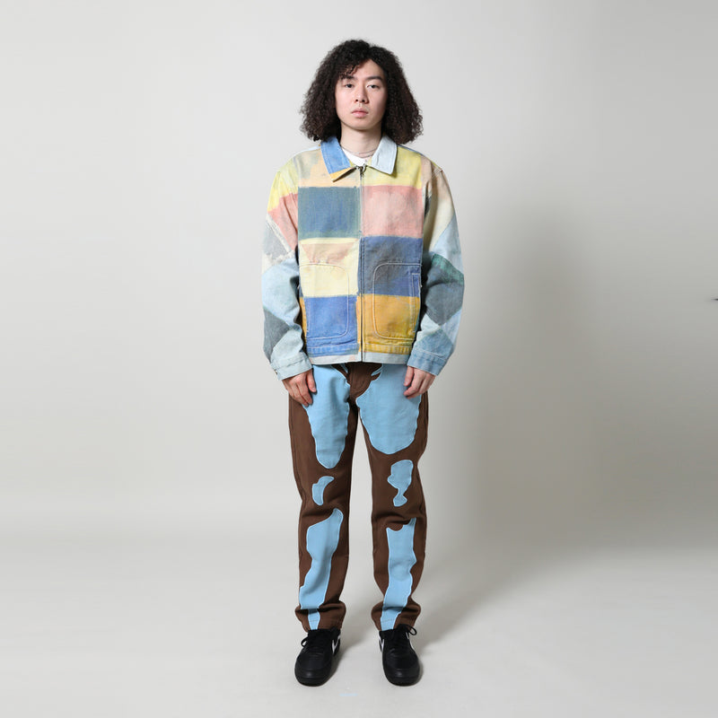 KidSuper(キッドスーパー)｜Checkered painted printed work coat-Multi(チェッカードペインテッドプリンテッドワークコートマルチ)｜【公式通販 UNION TOKYO】｜ユニオントーキョー