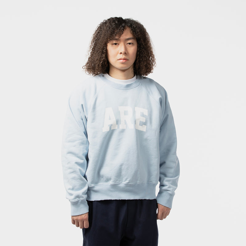 Reception（レセプション）/ TOPS（トップス）/ RAGLAN SWEAT RARE商品 / Garment Dyed Ice Blue