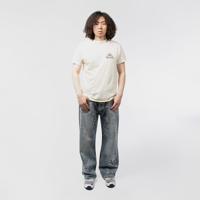 BLUE-RHINESTONE FACE JEANS｜KIDSUPER｜BOTTOMS（ボトムス）｜【公式