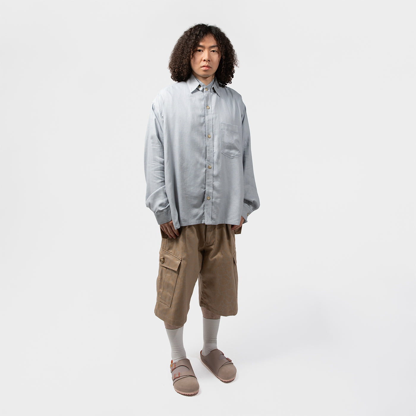国内で当店のみ RELABEL - Detachable Hood Layered Sleeve Tee AMBIDEX Store ○PREMIUM天竺 SHOULDER FRILL プルオーバー(F