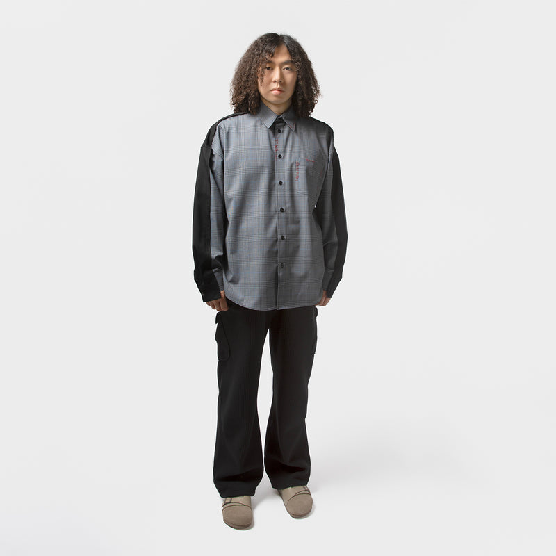 MARNI（マルニ）/ TOPS（トップス）/ PRINCE OF WALES LIGHT WOOL BLEND LONG-SLEEVED SHIRT商品 / TRUFFLE