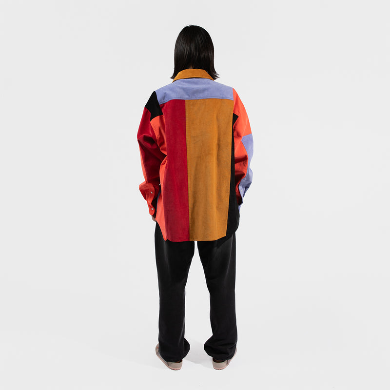 MARTINE ROSE（マーティンローズ）/ TOPS（トップス）/ PANELLED OVERSHIRT商品 / MULTICOLOUR