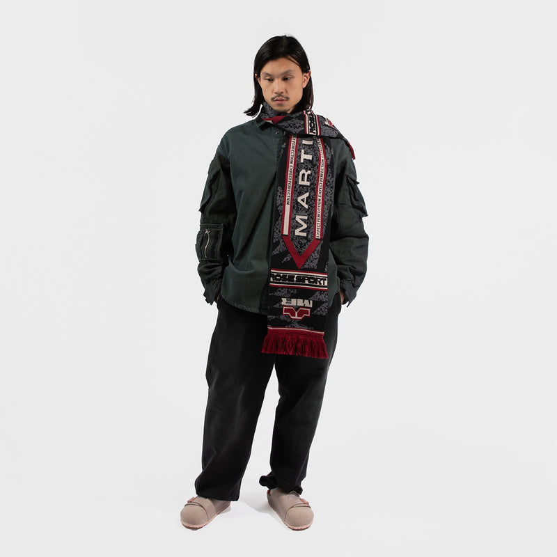 MARTINE ROSE（マーティンローズ）/ ACCESSORIES（アクセサリー）/ REVERSIBLE SCARF商品 / GREY-RED