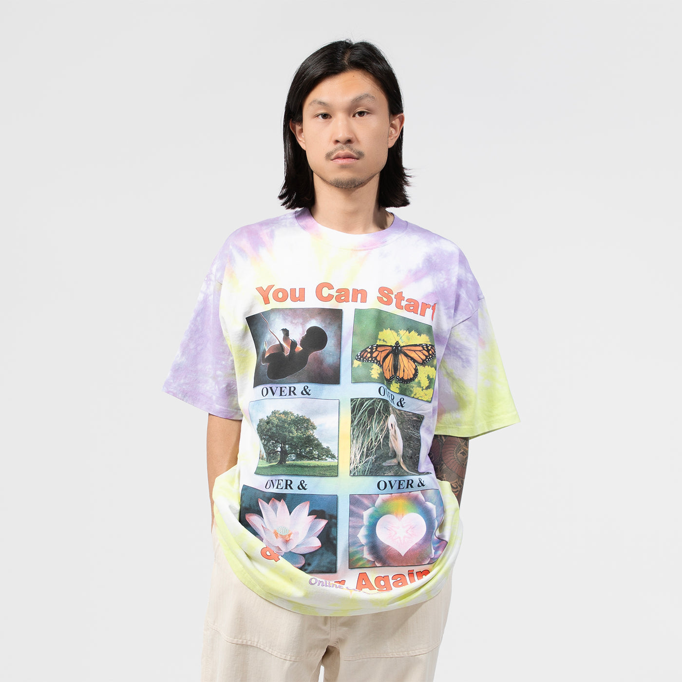 OVER & OVER & OVER TIE-DYE SS TEE｜ONLINE CERAMICS｜TOPS（トップス