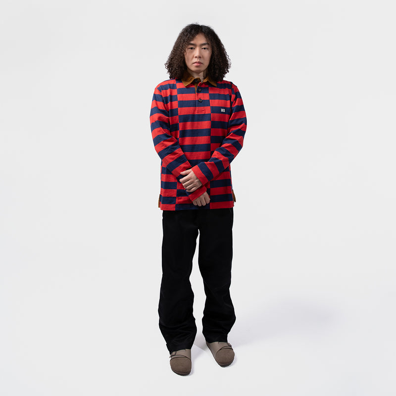 WALES BONNER（ウェールズボナー）/ TOPS（トップス）/ CITY POLO商品 / RED / NAVY