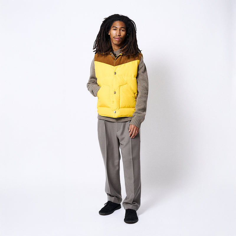 WALES BONNER（ウェールズボナー）/ OUTER（アウター）/ BRIXTON VEST商品 / YELLOW / BROWN