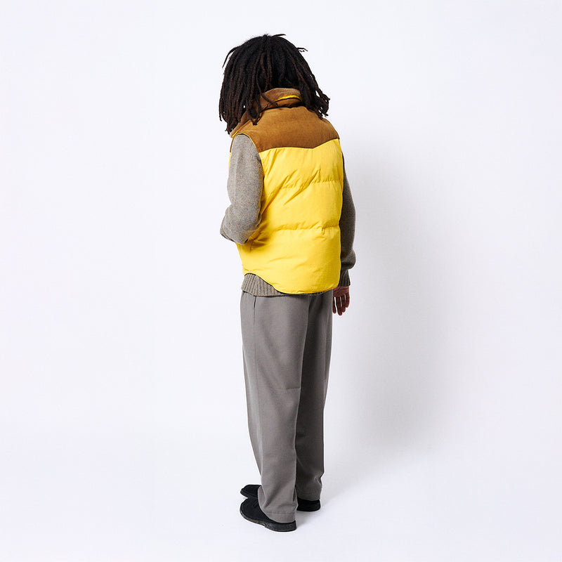 WALES BONNER（ウェールズボナー）/ OUTER（アウター）/ BRIXTON VEST商品 / YELLOW / BROWN