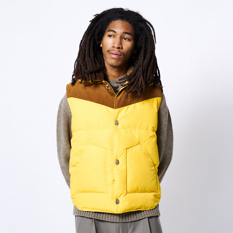 WALES BONNER（ウェールズボナー）/ OUTER（アウター）/ BRIXTON VEST商品 / YELLOW / BROWN