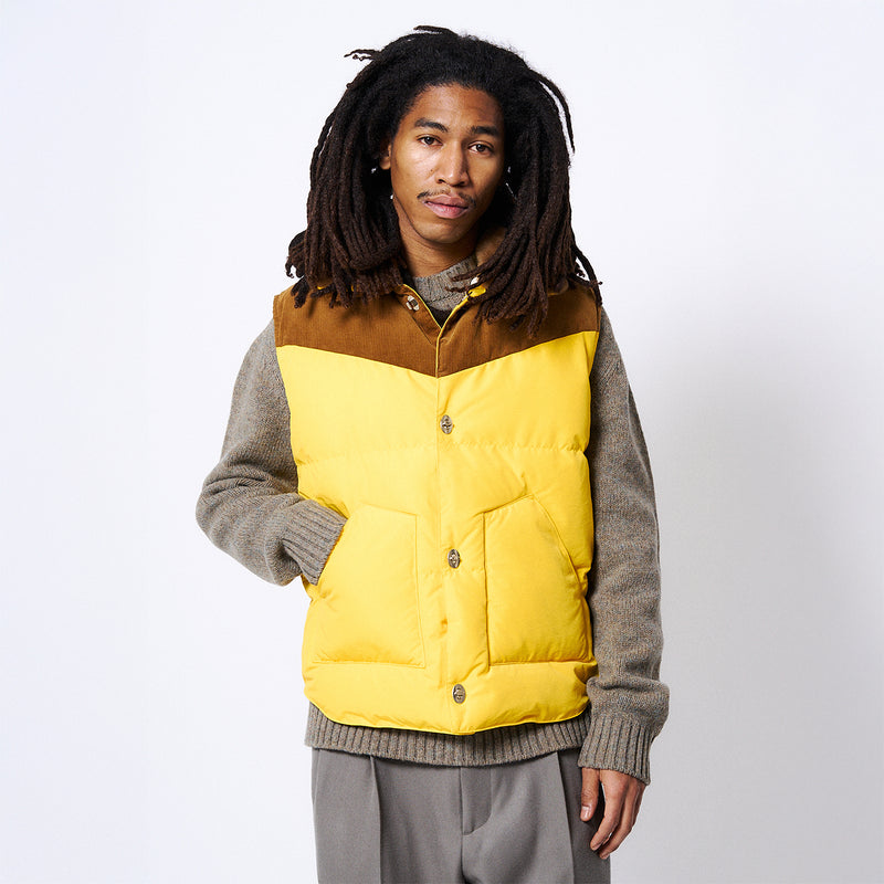WALES BONNER（ウェールズボナー）/ OUTER（アウター）/ BRIXTON VEST商品 / YELLOW / BROWN