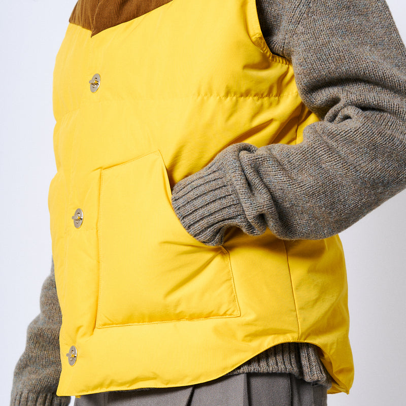 WALES BONNER（ウェールズボナー）/ OUTER（アウター）/ BRIXTON VEST商品 / YELLOW / BROWN