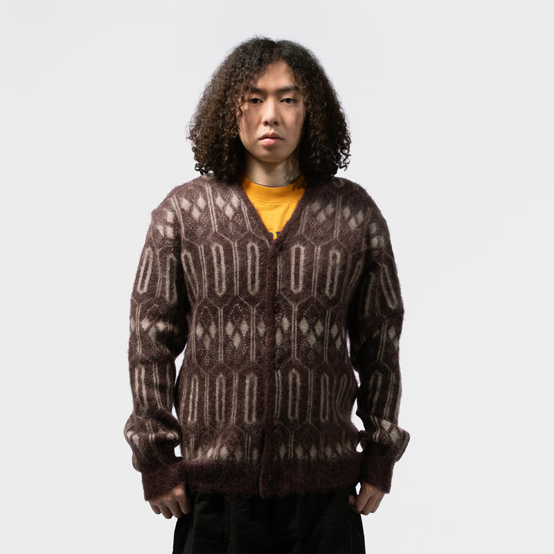 NEEDLES（ニードルス）/ TOPS（トップス）/ Mohair Cardigan - Geometric商品 / Burgundy