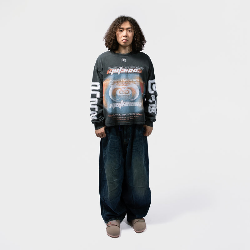RRR123（アールアールアールワンツースリー）/ TOPS（トップス）/ DIVINITY PAPER GARDEN LS TEE商品 / FADED BLACK