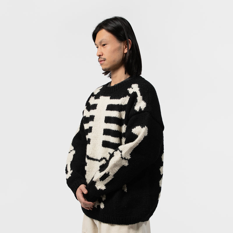 MacMahon Knitting Mills（マクマホンニッティングミルズ）/ TOPS（トップス）/ Crew Neck Knit-Bone商品 / BLK/WHT