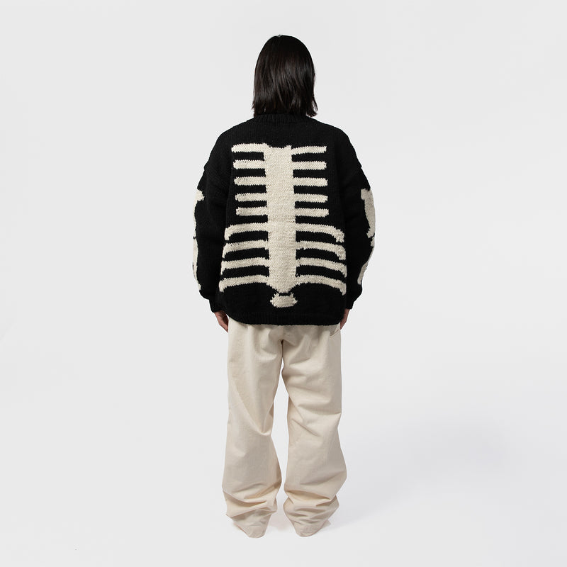 MacMahon Knitting Mills（マクマホンニッティングミルズ）/ TOPS（トップス）/ Crew Neck Knit-Bone商品 / BLK/WHT