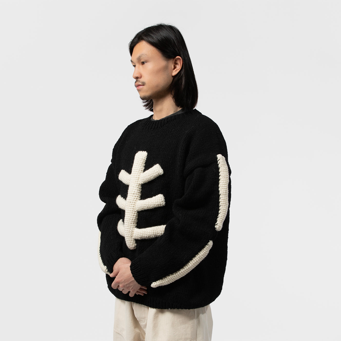 CREW NECK KNIT-3D BONE｜MACMAHON KNITTING MILLS｜TOPS（トップス
