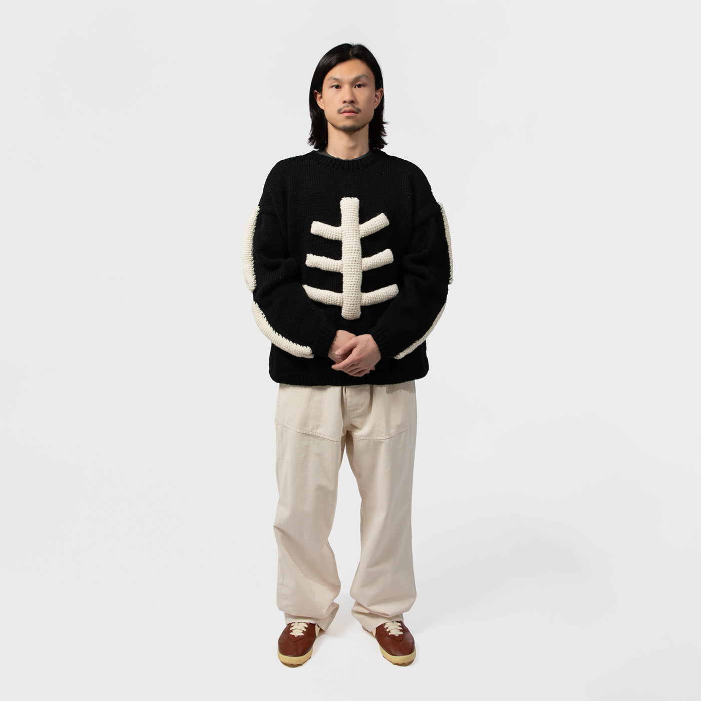 CREW NECK KNIT-3D BONE｜MACMAHON KNITTING MILLS｜TOPS（トップス