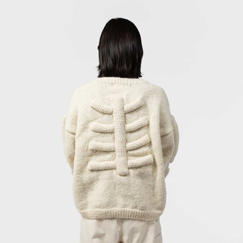 MacMahon Knitting Mills（マクマホンニッティングミルズ）/ TOPS（トップス）/ Crew Neck Knit-3D Bone商品 / BLK/WHT