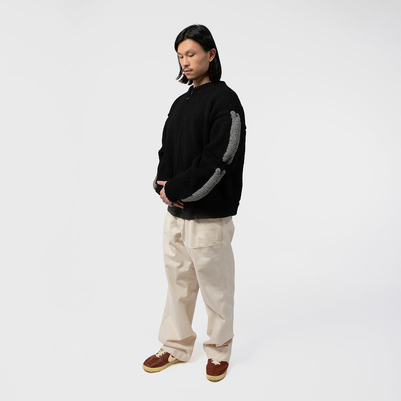MacMahon Knitting Mills（マクマホンニッティングミルズ）/ TOPS（トップス）/ Knit MA1-3D Bone商品 / BLK/WHT
