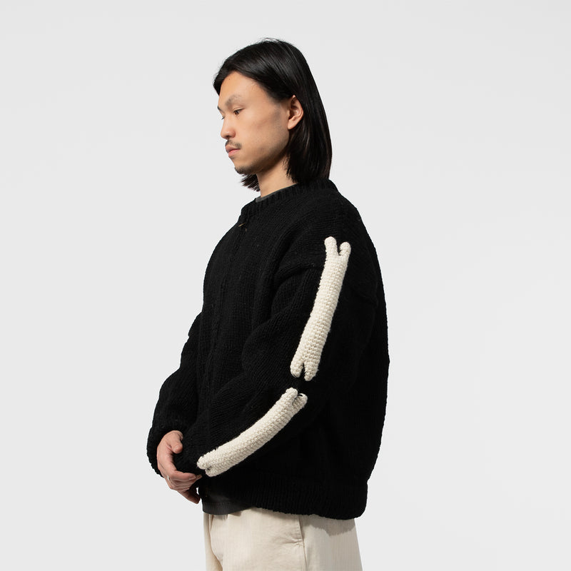 MacMahon Knitting Mills（マクマホンニッティングミルズ）/ TOPS（トップス）/ Knit MA1-3D Bone商品 / BLK/WHT