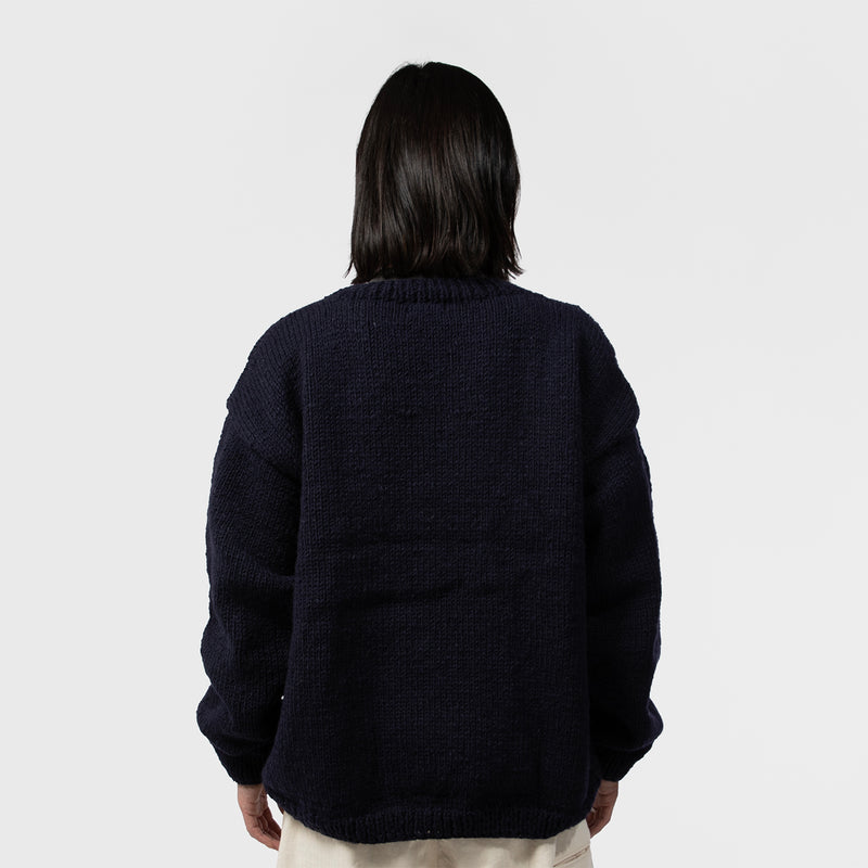 MacMahon Knitting Mills（マクマホンニッティングミルズ）/ TOPS（トップス）/ Crew Neck Knit-3Flowers商品 / NAVY