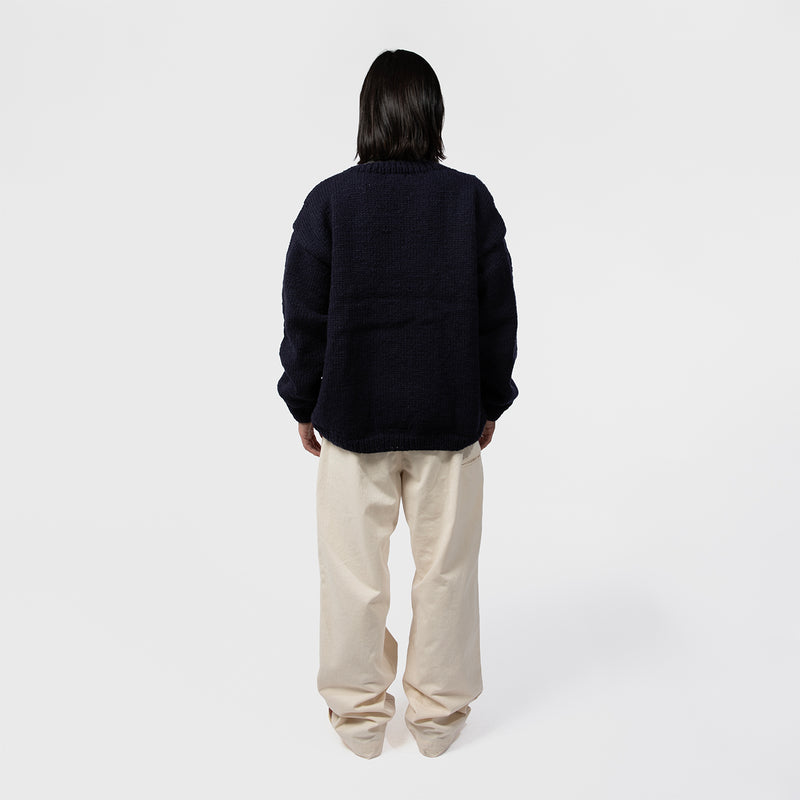 MacMahon Knitting Mills（マクマホンニッティングミルズ）/ TOPS（トップス）/ Crew Neck Knit-3Flowers商品 / NAVY