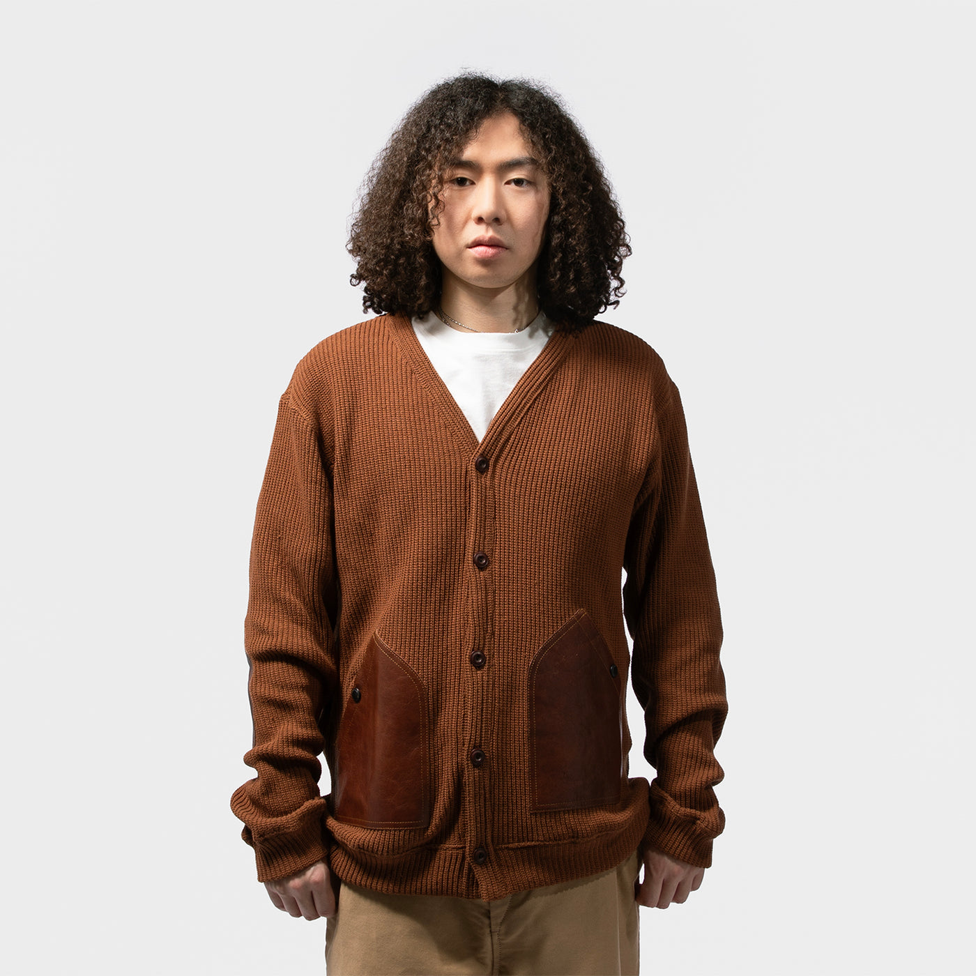 COTTON RIB X LEATHER SWEATER｜JUNYA WATANABE MAN｜TOPS（トップス