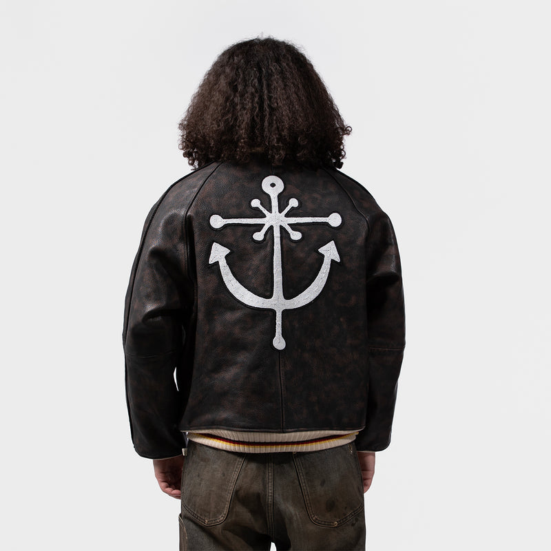 FAF（フェイク アス フラワーズ）/ OUTER（アウター）/ Hand Beaded Leather Suka Jacket商品 / Brown