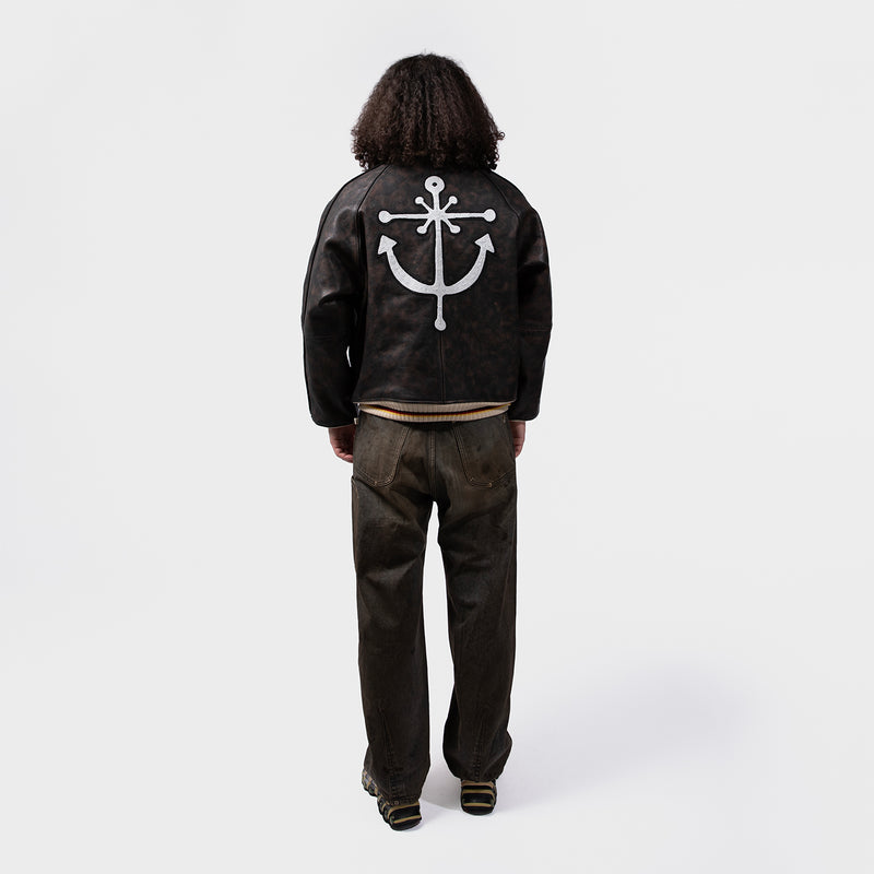 FAF（フェイク アス フラワーズ）/ OUTER（アウター）/ Hand Beaded Leather Suka Jacket商品 / Brown