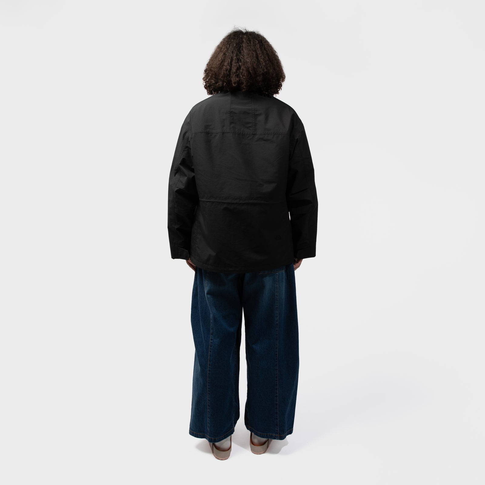 BOX PLEAT TROUSER DENIM INDIGO WASH｜SAGE NATION｜BOTTOMS